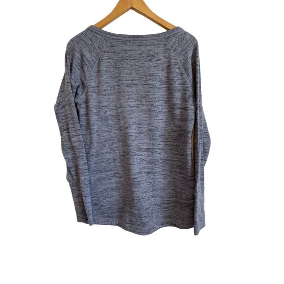 Athleta gray long sleeve top scoop neck space dye sweatshirt solid casual Medium - Picture 2 of 5